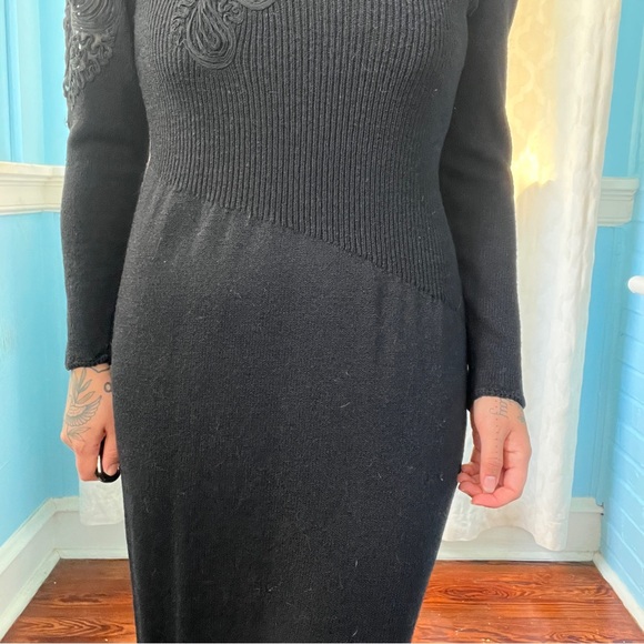 pat sandler for wellmore vintage 1970s midi sweater dress size 4 - Picture 7 of 8